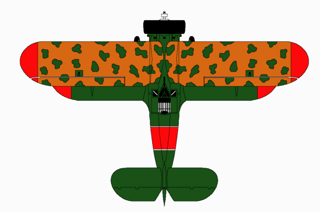 Vista superior del Nm. 46, el nico I-15 con camuflaje