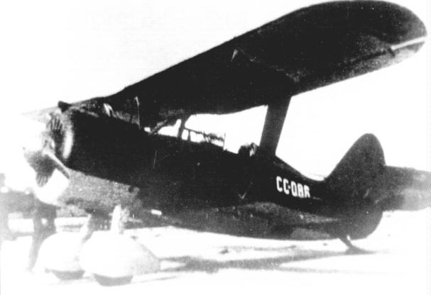El  CC-086 en un aerdromo cataln en 1.939
